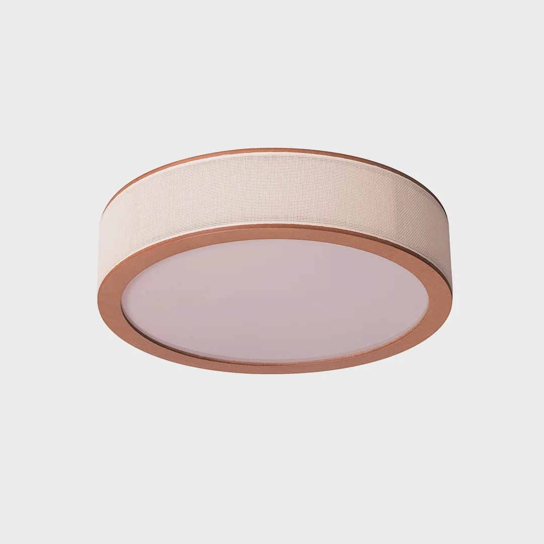 Plafon Madelustre Apollo Madeira Castanho e Palha Sintética 3L E27 530x130mm 3346