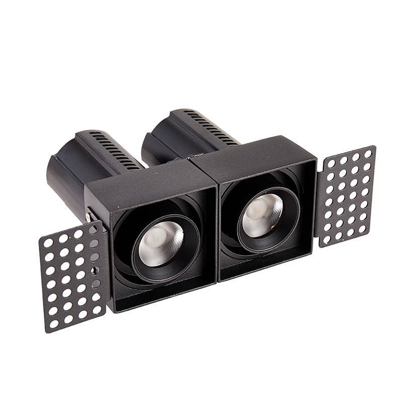 Embutido Nordecor Aiva Duo No Frame 14 watts 2700K 24° Preto Ø175x53x66mm IRC97 Bivolt 6484