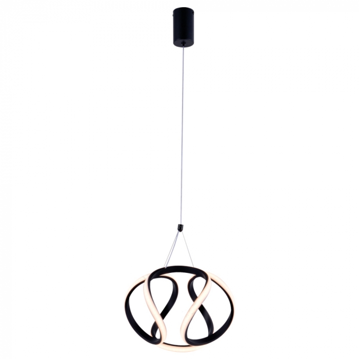 Pendente Sindora 39 watts 3000K Metal Preto e Silicone 200mm QD05394