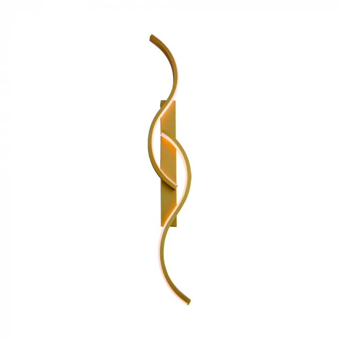 Arandela Sindora 20 watts 3000K Alumínio Dourado e Silicone 740x110x50mm QB05303

