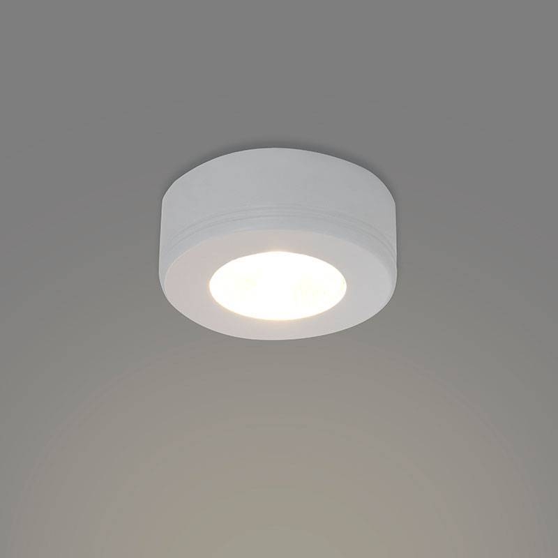 Spot Sobrepor Nordecor Redondo Asis 5 watts 3000K Branco Ø73x26mm 6169