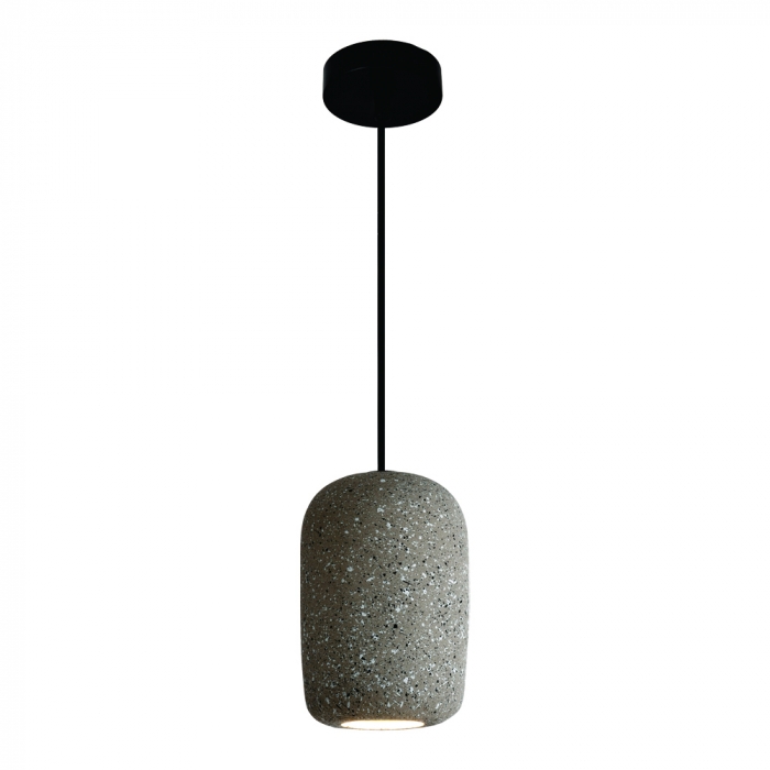 Pendente Sindora 1L E27 Metal e Concreto com Pedra Ø90x160mm DCD02617