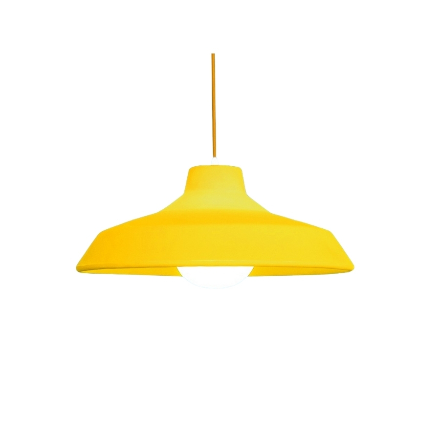 Pendente USARE Sinuca Amarela 1L E27 Ø470x190mm 