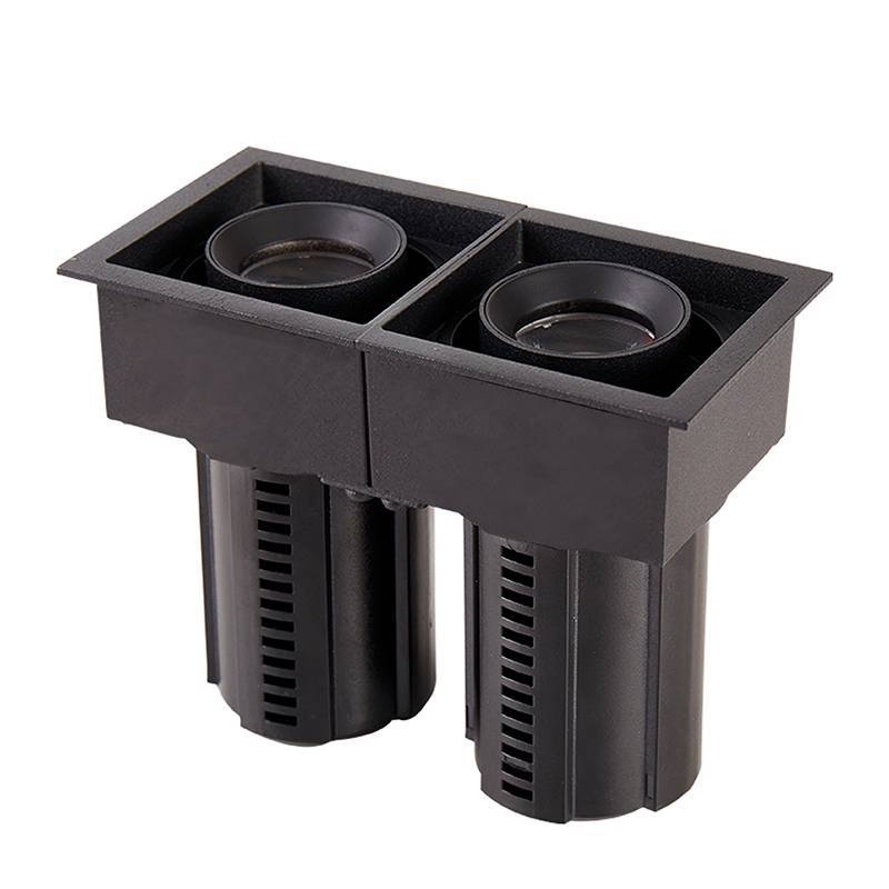 Embutido Nordecor Aiva Duo 14 watts 2700K 24° Preto Ø117x63x66mm IRC97 Bivolt 6482