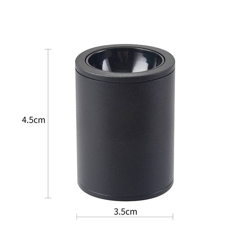 Mini Spot Sobrepor Nordecor Klor M Redondo 3 watts 3000K 24° Preto Ø35x45mm Bivolt 6590