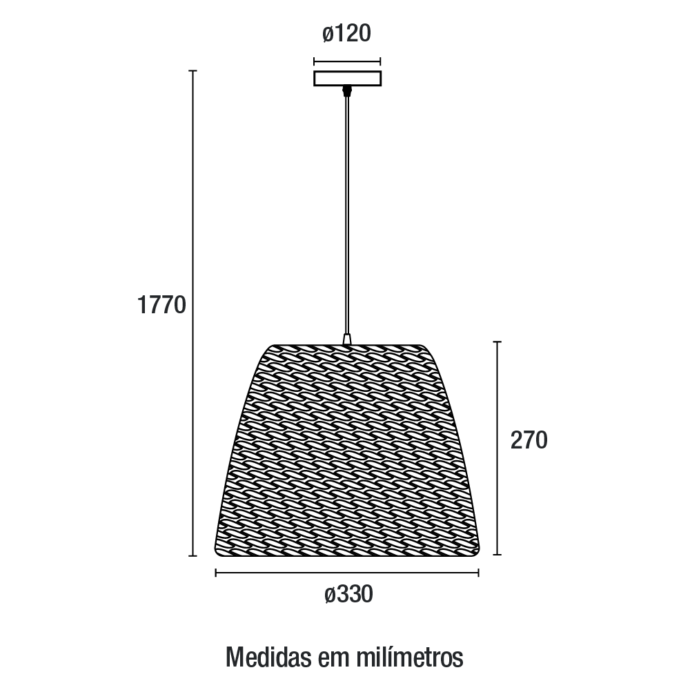 Pendente Blumenau Nusa Fibra Natural 1L E27 Ø330x270mm 86561093