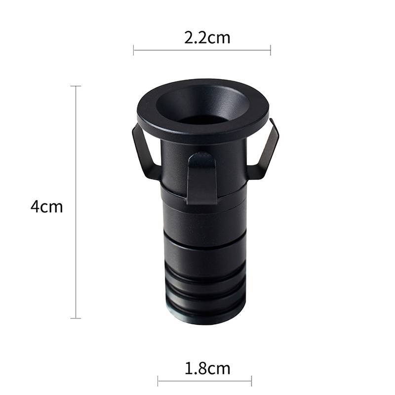 Embutido Nordecor Noa 1 watts 2700K 38° Preto Ø22x40x18mm IRC90 Bivolt 6499