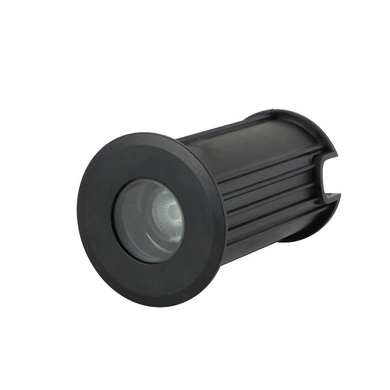 Embutido de Solo Nordecor Mies 2 watts 15° IP67 3000K Preto Bivolt Ø52x80mm 6441