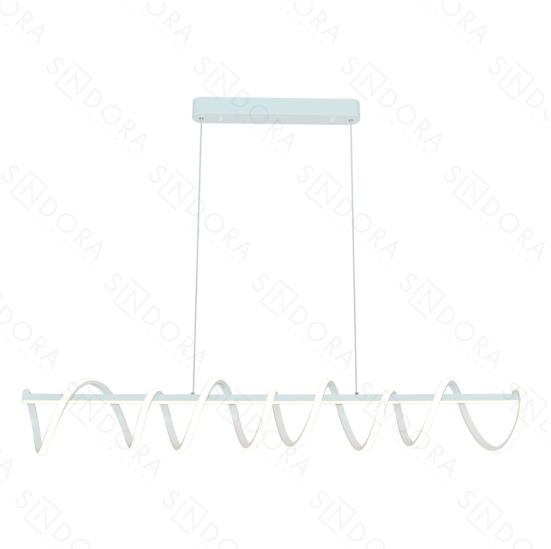 Pendente Sindora 125 watts 3000K Alumínio Branco e Silicone 1000x180mm DCD03187