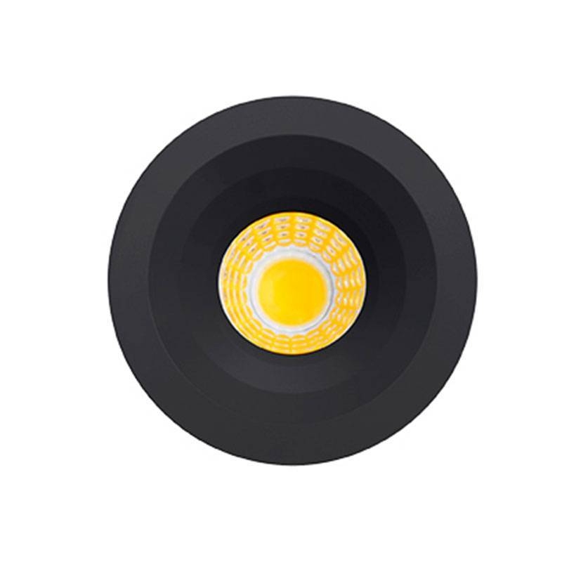 Mini Spot Embutido Nordecor Elysa Redondo 3 watts 3000K Preto Ø46x20mm 6006