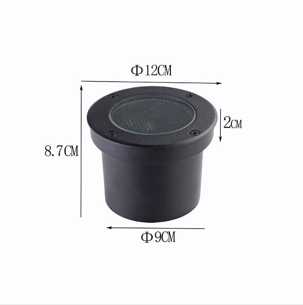 Embutido de Solo Nordecor Venna Of 15 watts 24° 3000K IP67 Preto Ø120x87mm 6423