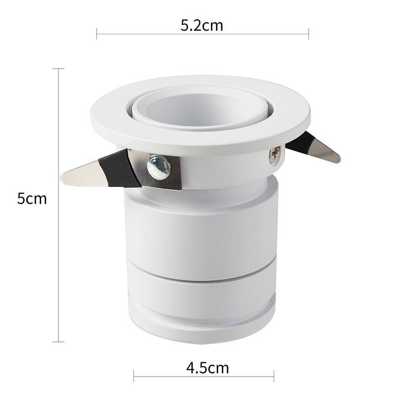 Embutido Nordecor Lun 5 watts 2700K 24° Branco Ø52x50x45mm IRC90 Bivolt 6504