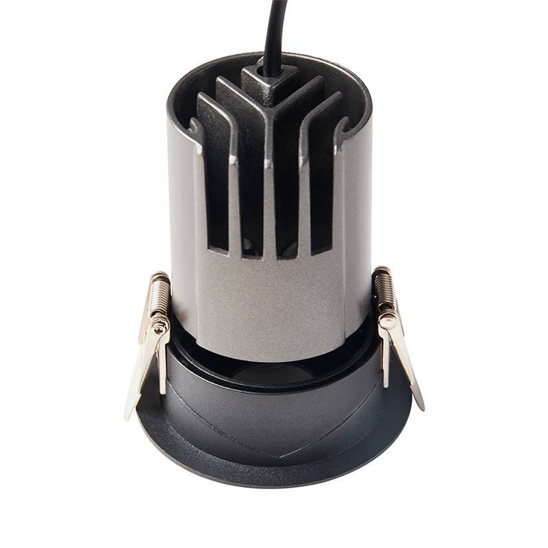 Embutido Nordecor Zaon 7 watts 2700K 24° Preto Ø65x80x55mm IRC97 Bivolt 6513