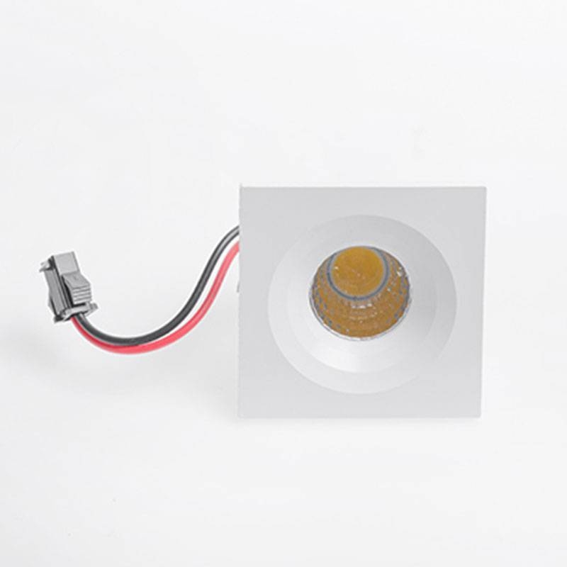 Mini Spot Embutido Nordecor Elysa Quadrado 3 watts 3000K Branco 46x46x20mm 6005