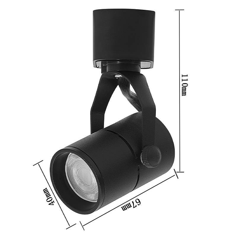 Spot para Trilho Nordecor Classic Mini Dicroica MR11 GU10 Preto Ø40x67mm 6416