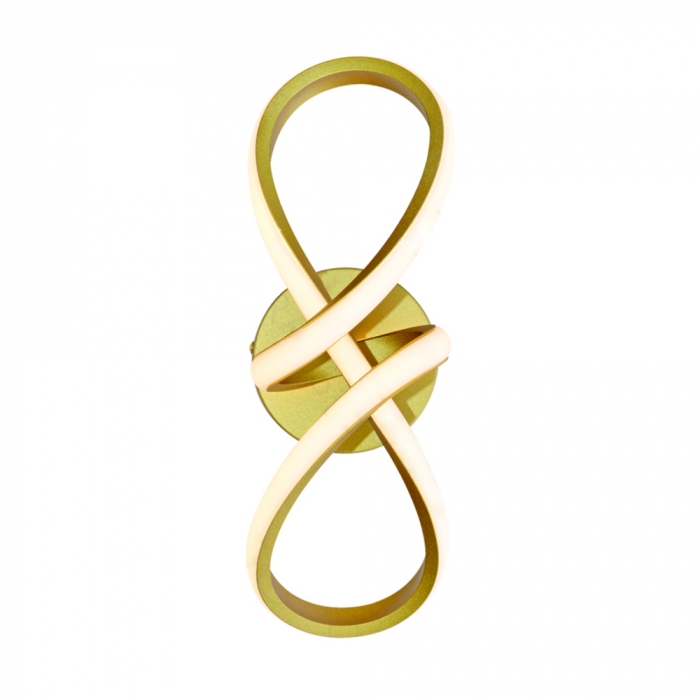 Arandela Sindora 20 watts 3000K Metal Dourado e Silicone 330x140x110mm QB05411


