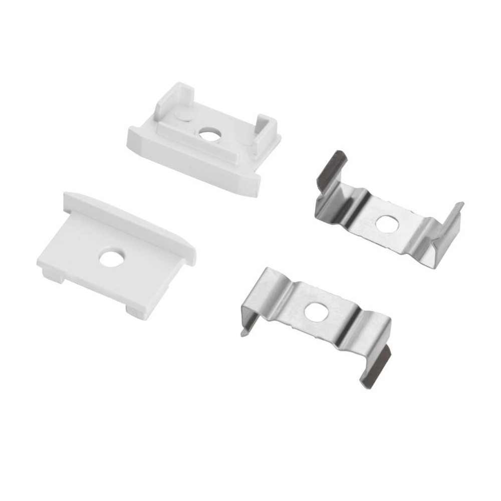 Kit de Tampa e Garra para Perfil Embutido Nordecor Branco 27x15mm 4133