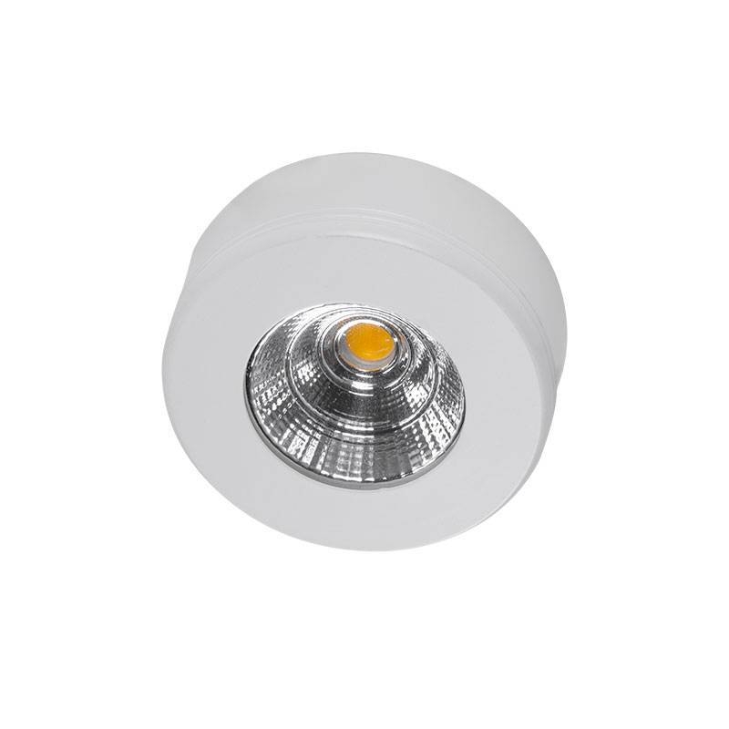 Spot Sobrepor Nordecor Redondo Asis 5 watts 3000K Branco Ø73x26mm 6169