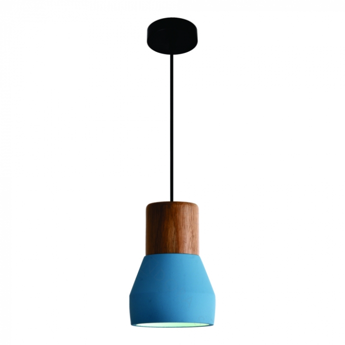 Pendente Sindora 1L E27 Metal e Concreto Azul Ø120x180mm DCD02622