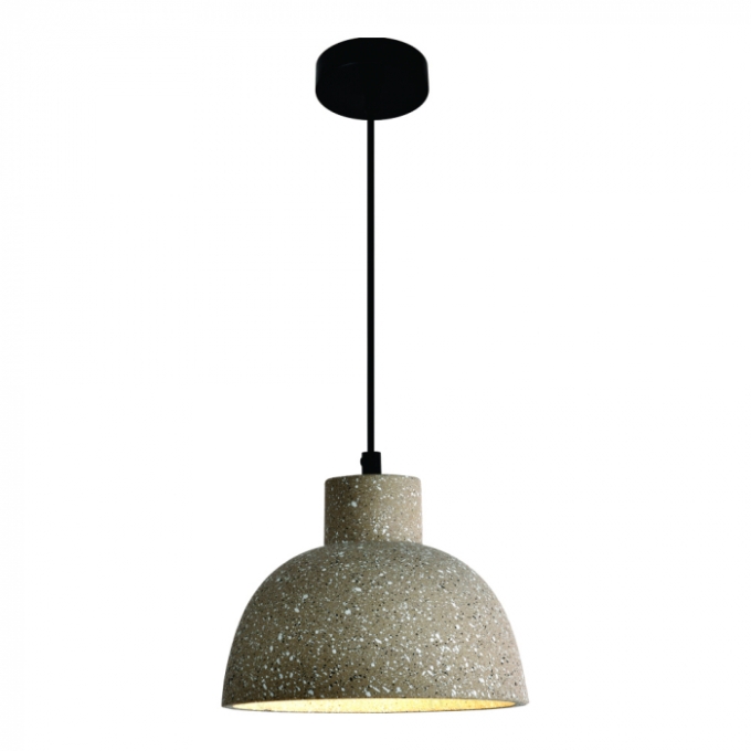 Pendente Sindora Metal e Concreto com Pedra Ø205x170mm DCD02625