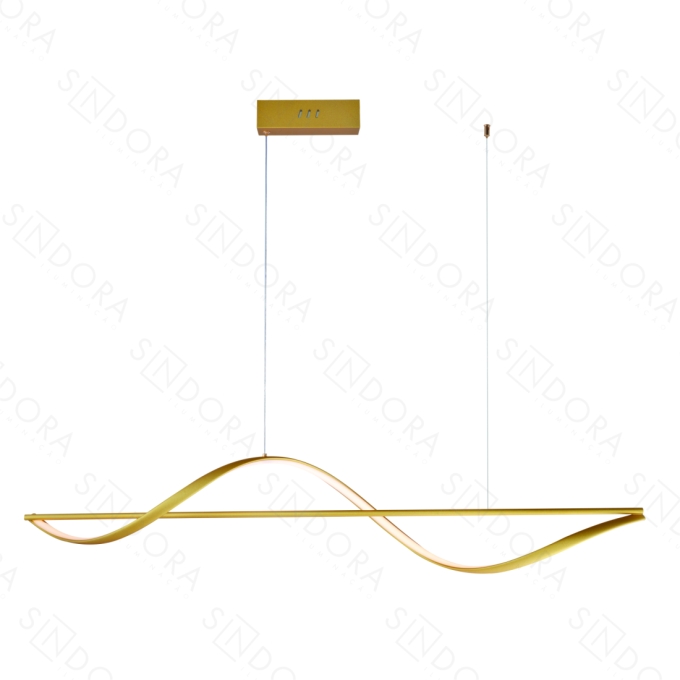 Pendente Sindora 30 watts 3000K Alumínio Dourado e Silicone 1200mm QD05377