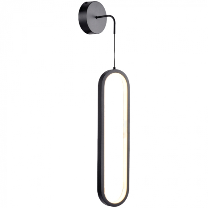 Arandela Sindora 18 watts 3000K Metal Preto e Silicone 400mm DCB03166

