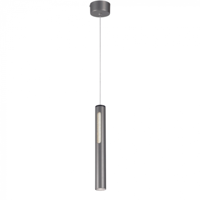 Pendente Sindora 7 watts 3000K Metal Cinza e Acrílico Ø40x325mm DCD01823