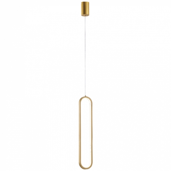Pendente Sindora 27 watts 3000K Metal Dourado e Silicone 600x100mm DQD05401