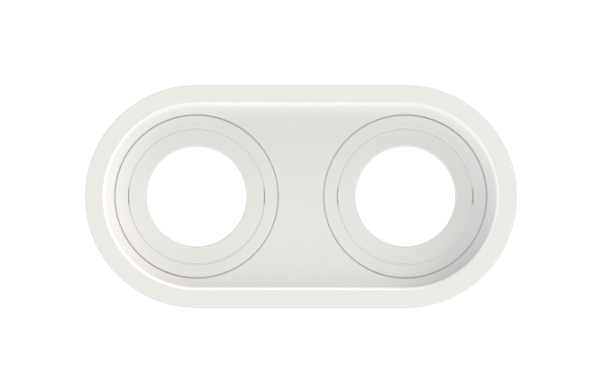 Spot Embutir Recuado Moon Duplo Arredondado Dicróica Branco 1061475