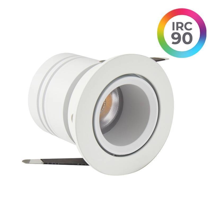 Embutido Nordecor Lun 10 watts 2700K 24° Branco Ø62x55x55mm IRC90 Bivolt 6506