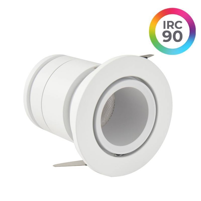 Embutido Nordecor Lun 5 watts 2700K 24° Branco Ø52x50x45mm IRC90 Bivolt 6504
