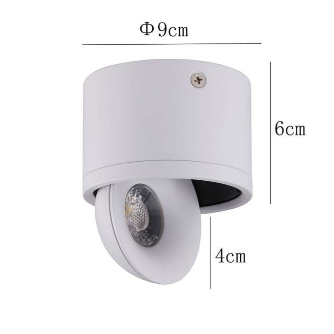 Spot Sobrepor Nordecor Skel 7 watts 24° 3000K Branco Ø90x100mm 6316