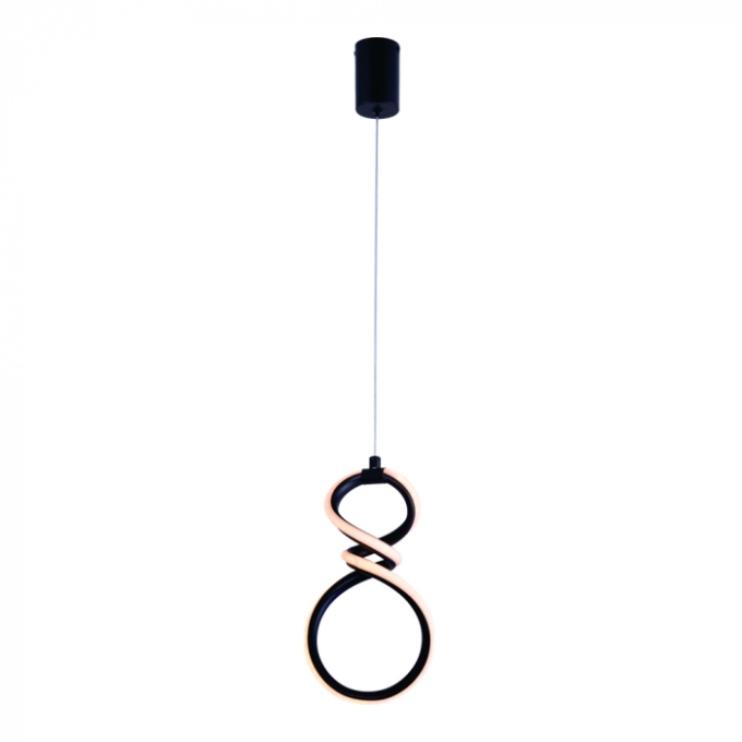 Pendente Sindora 18 watts 3000K Metal Preto e Silicone 260x150x90mm QD05409