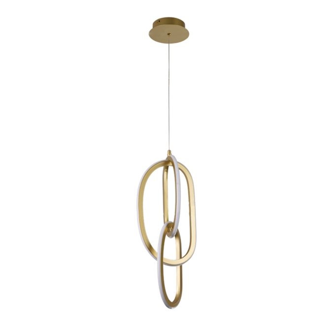 Pendente Nordecor Zena Ori 79 watts 3000K Ouro Champagne 575x225mm 2712