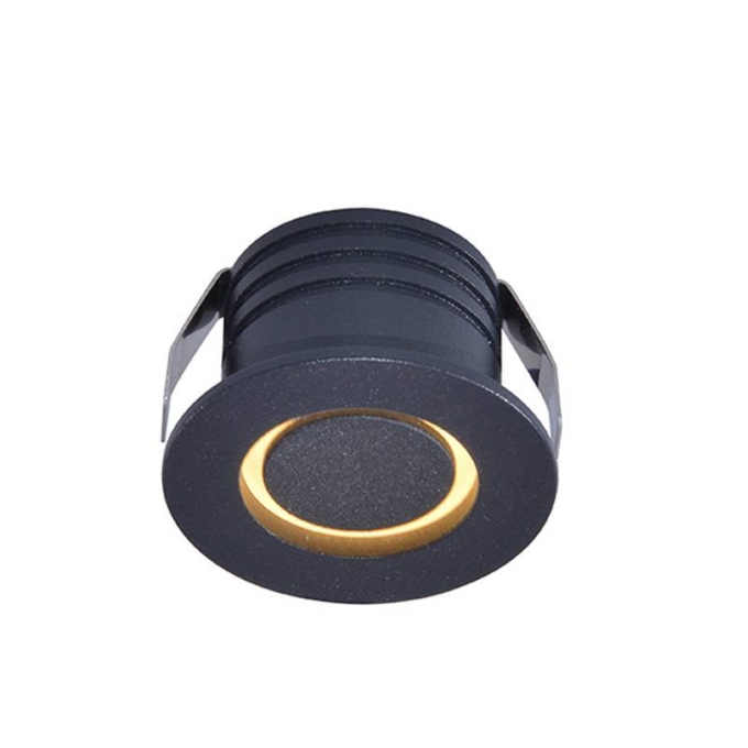 Mini Spot Embutido Nordecor Nobi Redondo 3 watts 3000K Preto Ø43x28mm 6440