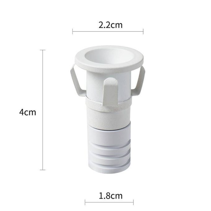 Embutido Nordecor Noa 1 watts 2700K 38° Branco Ø22x40x18mm IRC90 Bivolt 6498