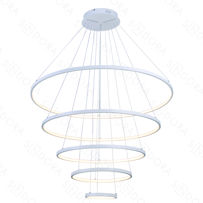 Pendente Sindora 188 watts 3000K Alumínio Branco e Silicone Ø200x400x600x800x1000mm DCD03110