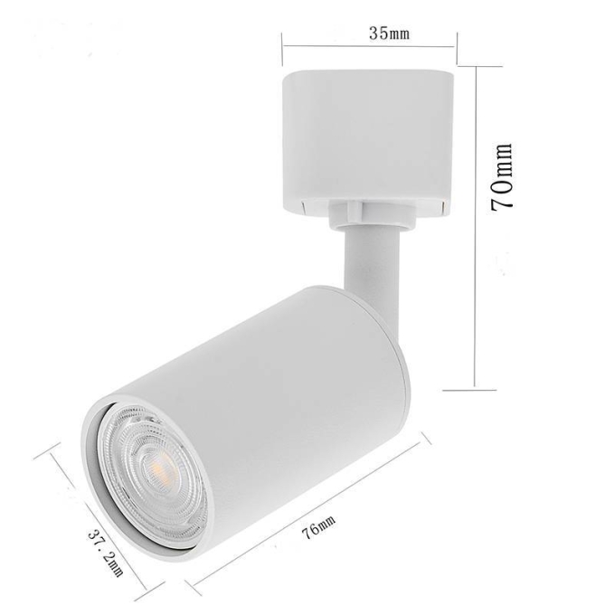 Spot para Trilho Nordecor Holzi Mini Dicroica MR11 GU10 Branco Ø37x76mm 6607