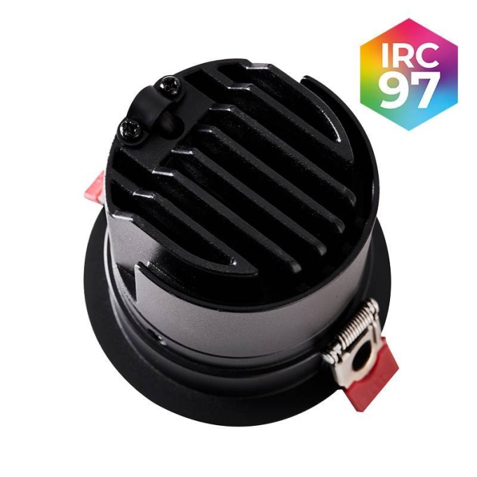 Embutido Nordecor Zagle Wall Washer 12 watts 2700K 38° Preto Ø85x73mm IRC97 Bivolt 6473