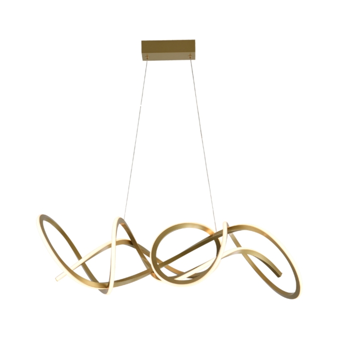 Pendente Nordecor Wyna 79 watts 3000K Ouro Champagne 280x900mm 2711
