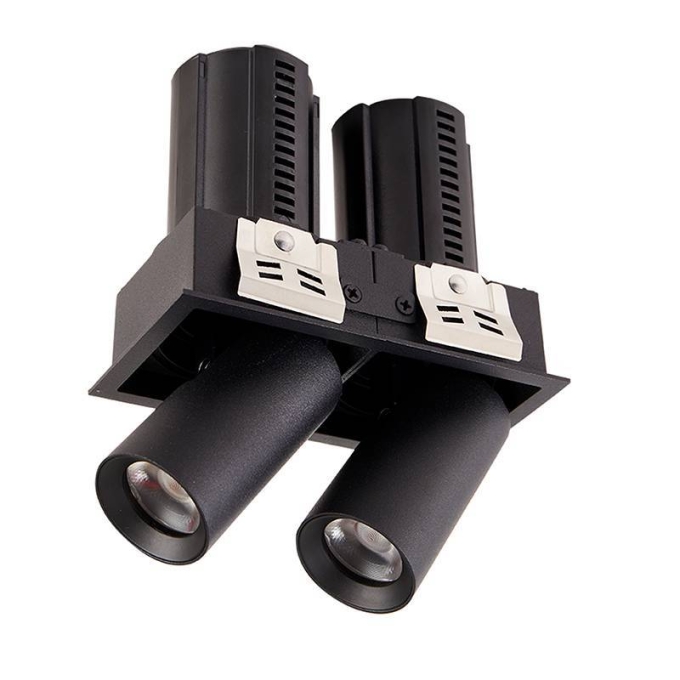 Embutido Nordecor Aiva Duo 14 watts 2700K 24° Preto Ø117x63x66mm IRC97 Bivolt 6482