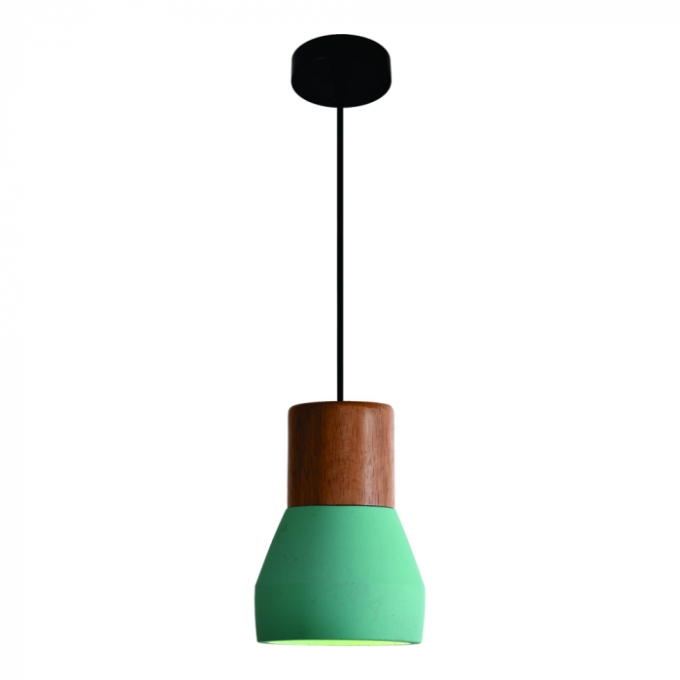 Pendente Sindora 1L E27 Metal e Concreto Verde Light Ø120x180mm DCD02623