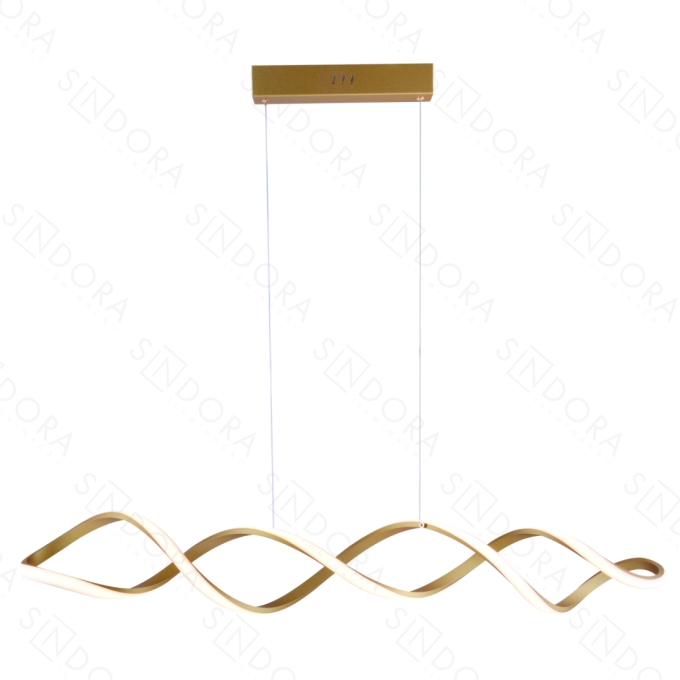 Pendente Sindora 55 watts 3000K Alumínio Dourado e Silicone 1000mm QD05462