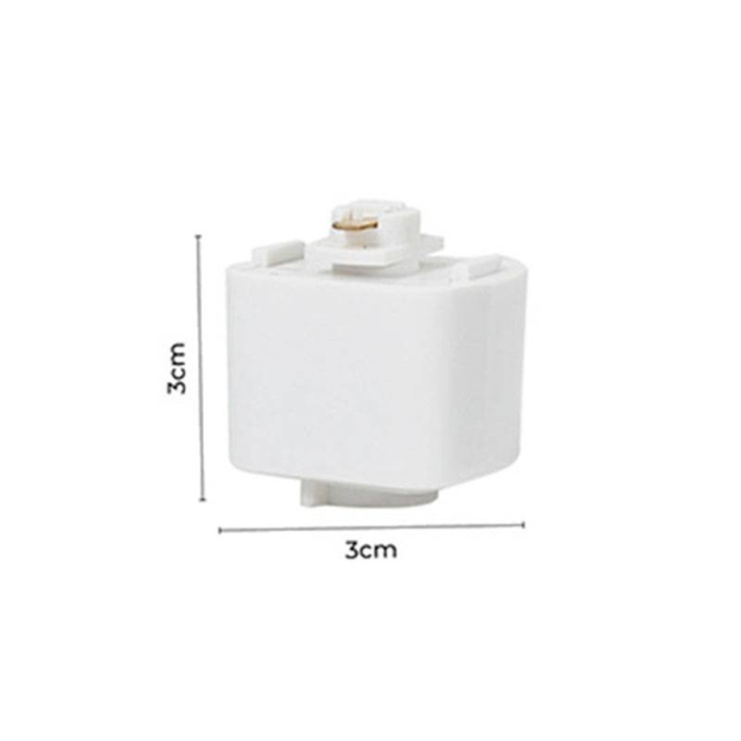 Adaptador para Trilho Eletrificado 2P Nordecor Branco 30x30x30mm 6064