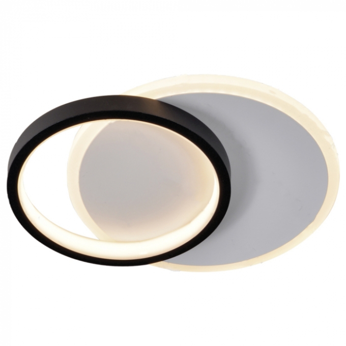 Arandela Sindora 20 watts 3000K Metal Preto Branco Acrílico e Silicone 240x240mm DCB03055


