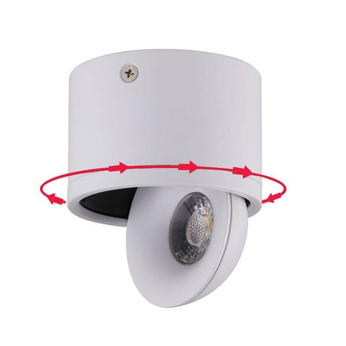 Spot Sobrepor Nordecor Skel 7 watts 24° 3000K Branco Ø90x100mm 6316
