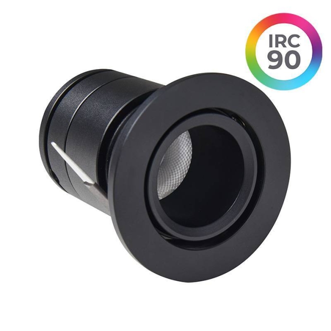 Embutido Nordecor Lun 5 watts 2700K 24° Preto Ø52x50x45mm IRC90 Bivolt 6505