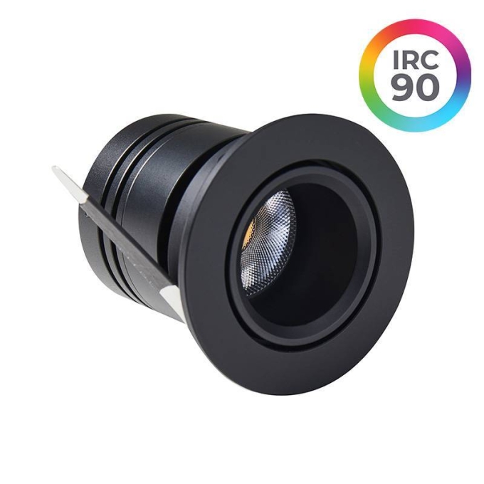 Embutido Nordecor Lun 10 watts 2700K 24° Preto Ø62x55x55mm IRC90 Bivolt 6507