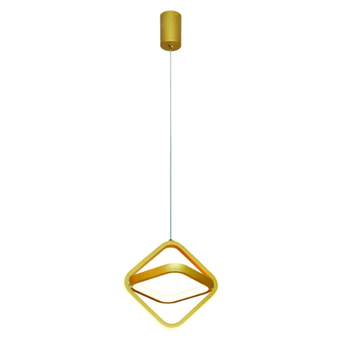 Pendente Sindora 24 watts 3000K Metal Dourado e Silicone 200mm DCD03202

