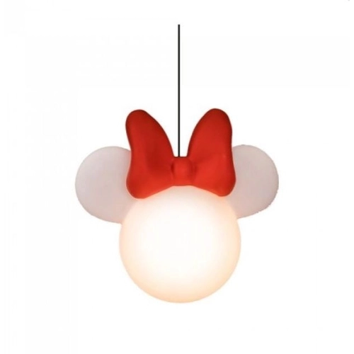 Pendente USARE Minnie 1L E27 405x430x250mm Branco/Vermelho